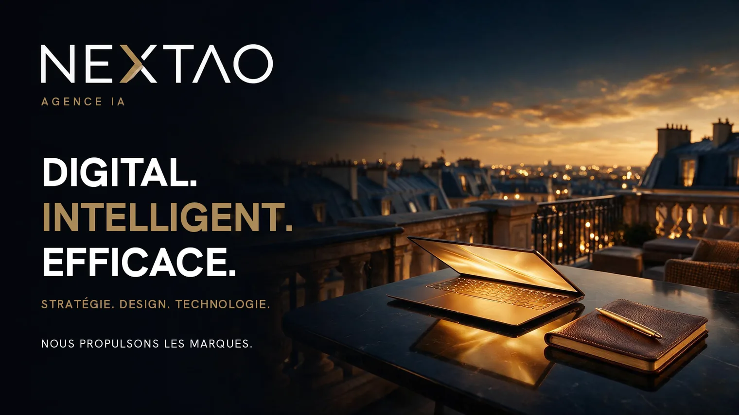 NexTao, agence IA: digital, intelligent, efficace. Stratégie, design, technologie